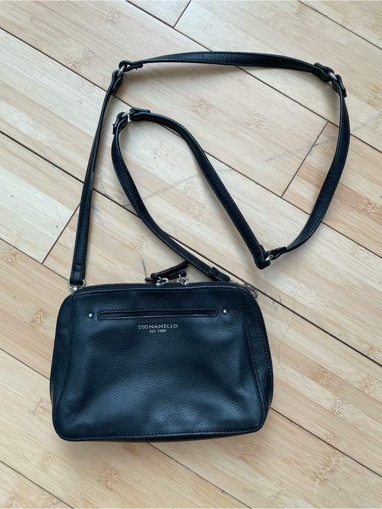 Tignanello Handbags - Tignanello Black Leather Crossbody Strap - Women’s Accessory